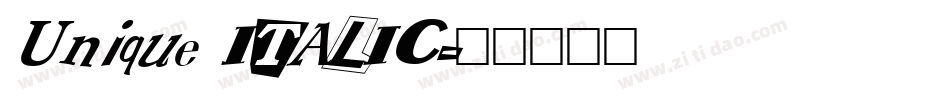 Unique ITALIC字体转换